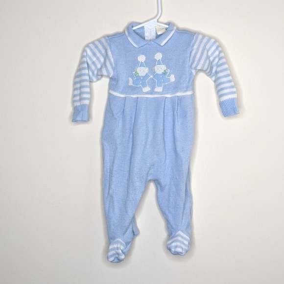 Vintage Bright Future Clown Footie Polo Onepiece 0-3m - Picture 1 of 5